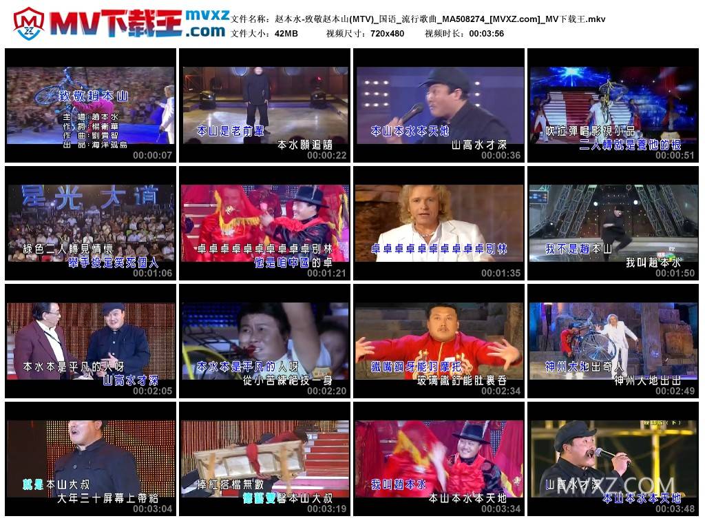 赵本水-致敬赵本山(MTV)_国语_流行歌曲_MA508274